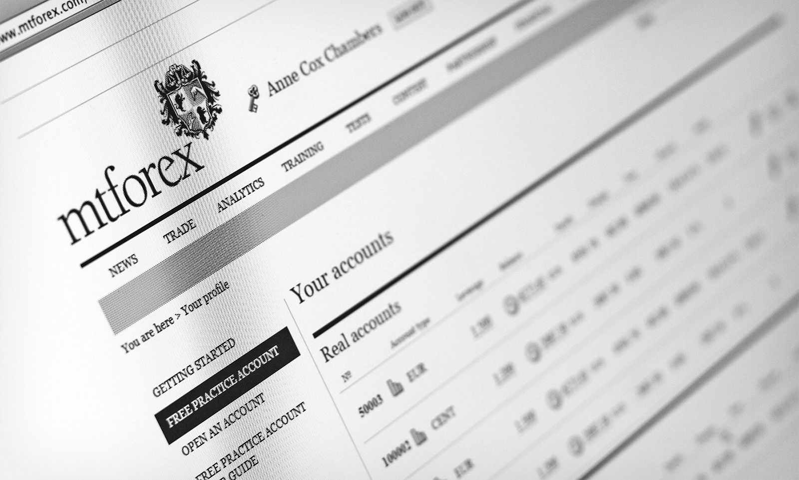 mtForex, a dealing centre